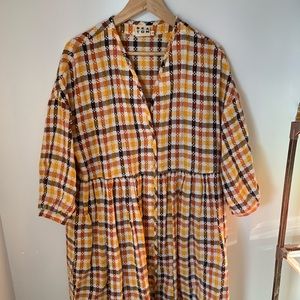 Beaton linen house dress size small EUC